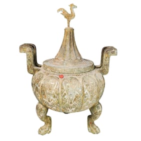 Large Antique Chinese Bronze Censer