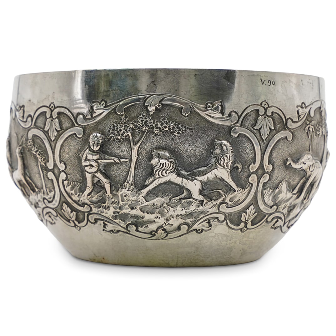 Southeast Asian Silver High Repoussé Bowl (1 of 6)