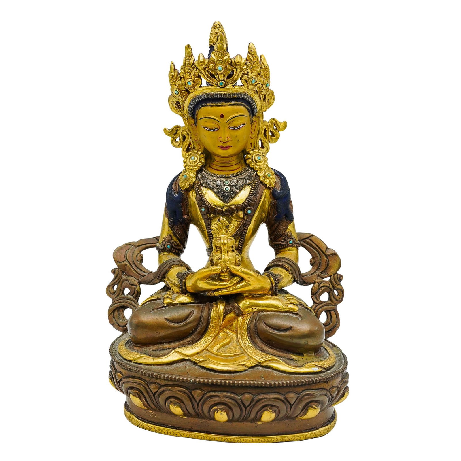 Tibeten Bronze Aparmita Buddha Statue (1 of 4)