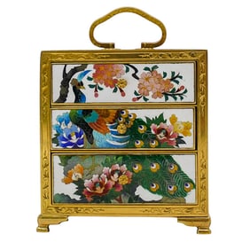 Inaba Kyoto Japanese Cloisonne Kodansu Cabinet