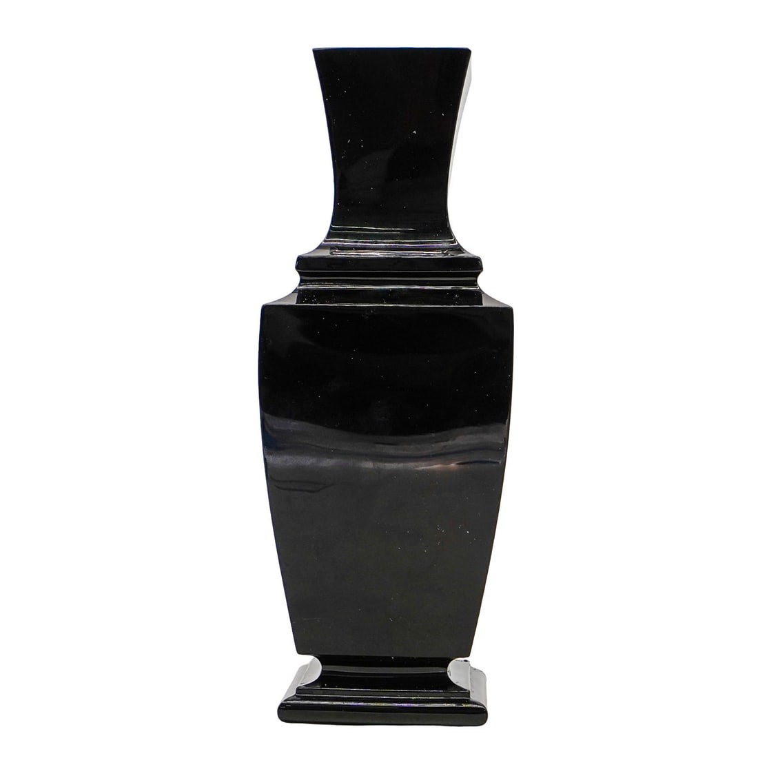 Baccarat Art Deco Black Crystal Vase (1 of 5)