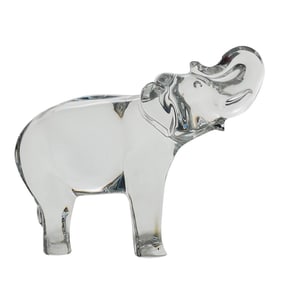 Baccarat Crystal Elephant Figurine with Box