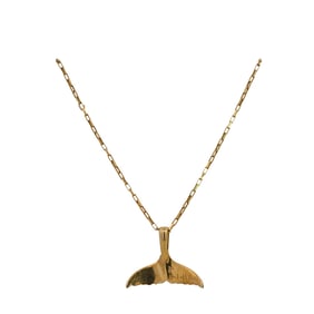 Robert Wyland 14k Gold Whale Tail Pendant Necklace