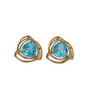 14k Gold and Topaz Earrings