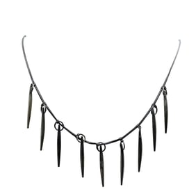 Rachelle Thiewes (American) Modernist Sterling Silver and 18k Gold Necklace