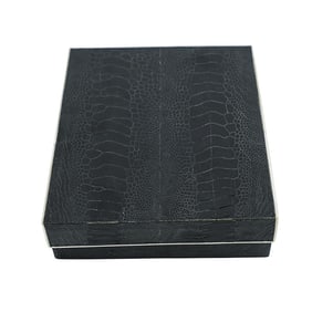 R & Y Augousti (French, est. 1989) Black Alligator Jewelry Box