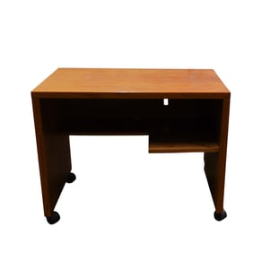 Danish Jesper Teak Wood Rolling Compact Desk