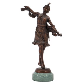 Armand Godard (1824-1887 French) "Danseuse Orientale" Bronze Dancer Sculpture