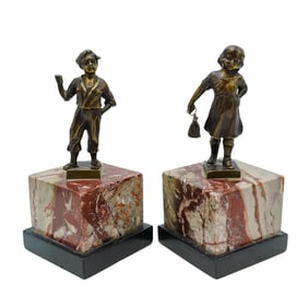Otto Hoffmann (Germany, 1885–1915) Bronze Figurines of Children