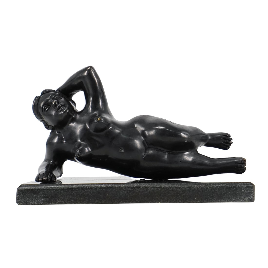 After Fernando Botero (1932-2023, Columbian) Bronze Recast Reclining Woman Sculpture: After Fernando Botero (1932-2023, Columbian) Bronze Recast Reclining Woman SculptureLate 20th century, ItalyAfter Fernando Botero (1932-2023, Columbian) bronze recast sculpture of a nude reclining wom