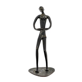 Style of Richard Rohac Bronze African Dancer Figure