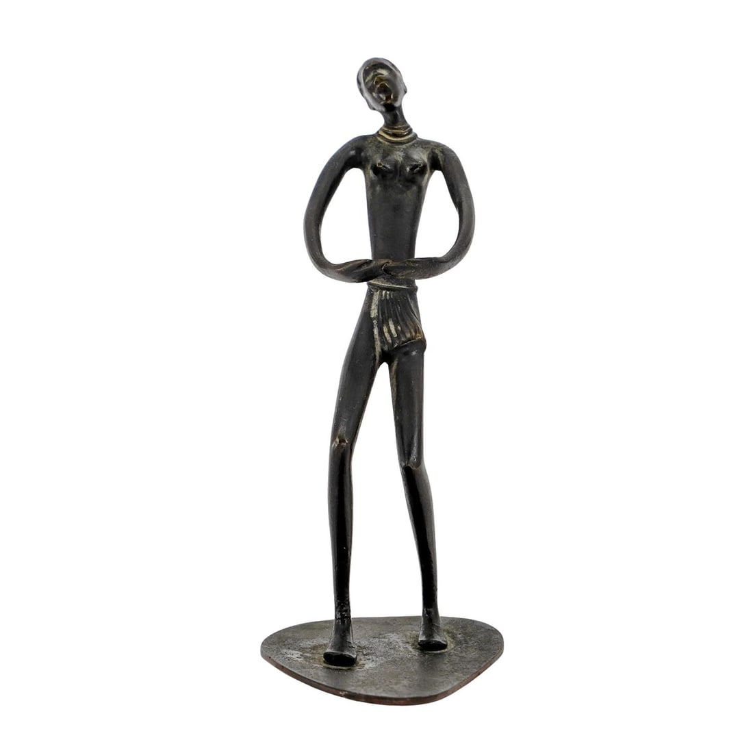 Style of Richard Rohac Bronze African Dancer Figure: Style of Richard Rohac Bronze African Dancer FigureEarly to mid 20th century, ContinentalBronze African dancer figure in the style of Austrian metal craftsman Richard Rohac (1906-1956).H 7 3/8" W 2 1/