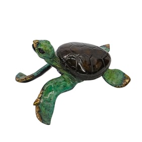 Kitty Cantrell (b. 1956, American) Signed Enameled Bronze Turtle