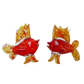 Pair of Murano Glass Koi Fish