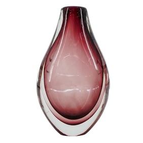 Murano Sommerso Plum Vase
