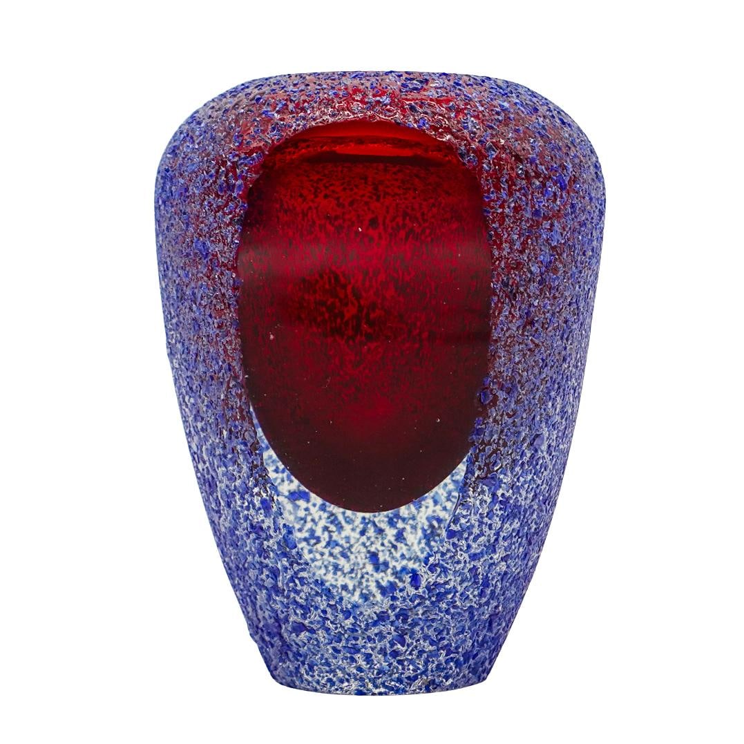 Murano Textured Cut Glass Bud Vase (1 of 5)