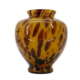 Murano Turtle Shell Art Glass Vase