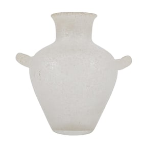 Murano Scavo Art Glass Vase