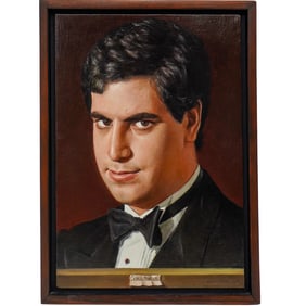 Ron Schwerin (American, 1940) "Andy F." Oil On Canvas Painting