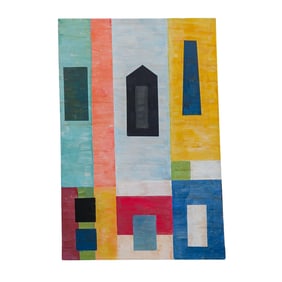 Attributed. Alfredo Volpi “Fachada?? Gouache on Canvas