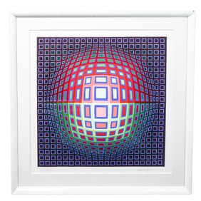 Victor Vasarely Op Art serigraph