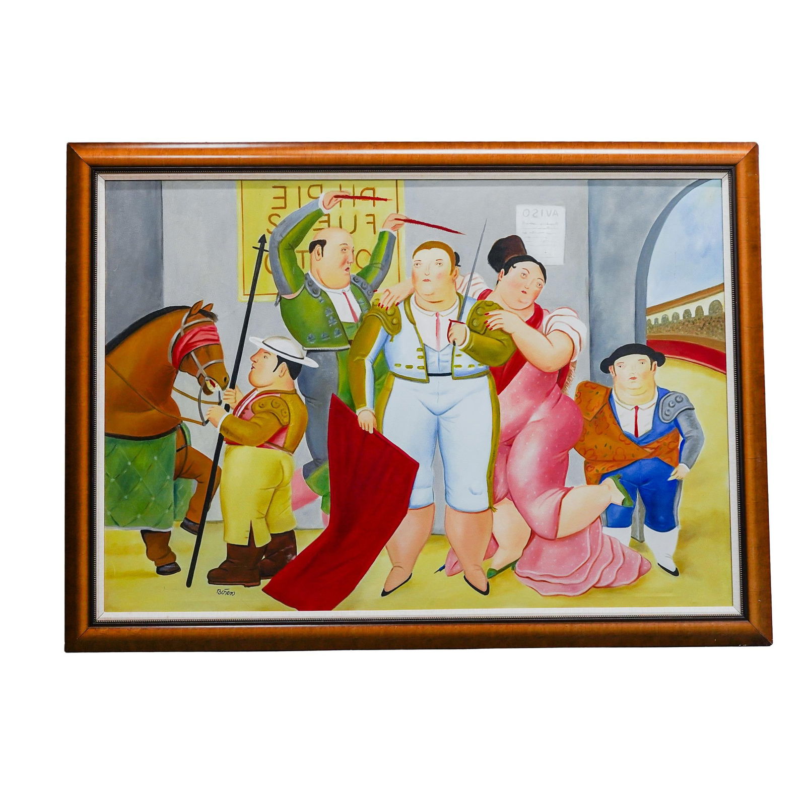 After Fernando Botero Matador Figural Painting (1 of 5)