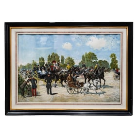 After La Pelouse Dauteuil Colored Etchings