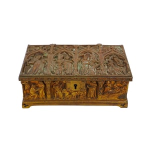 Antique Bronze Repoussé Box