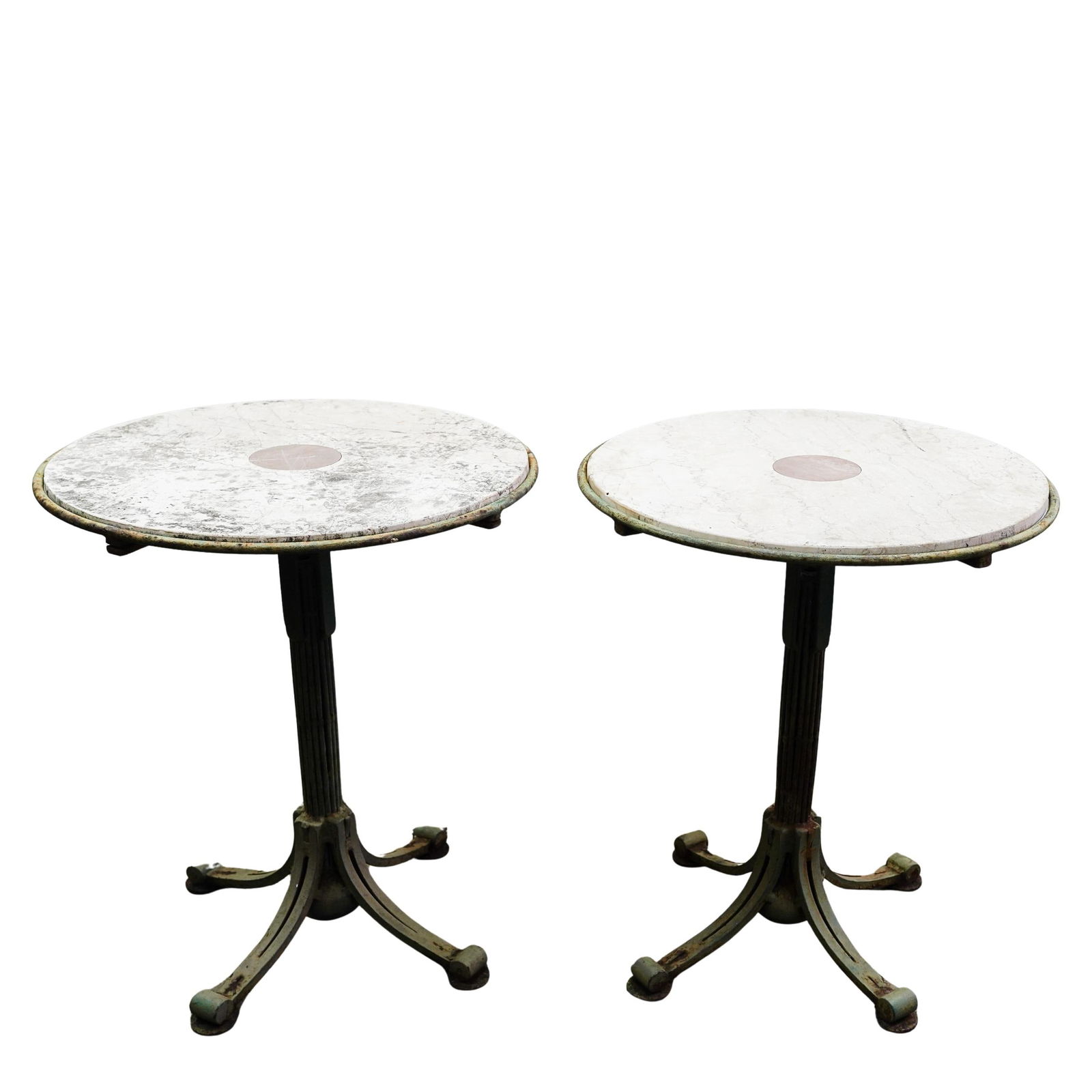 Pair of Stone and Iron Garden Tables (1 of 6)