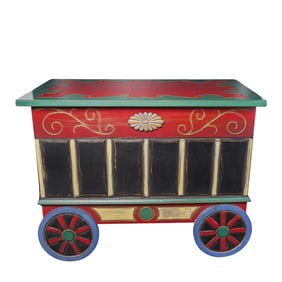 Folk Art Style Circus Wagon Chest