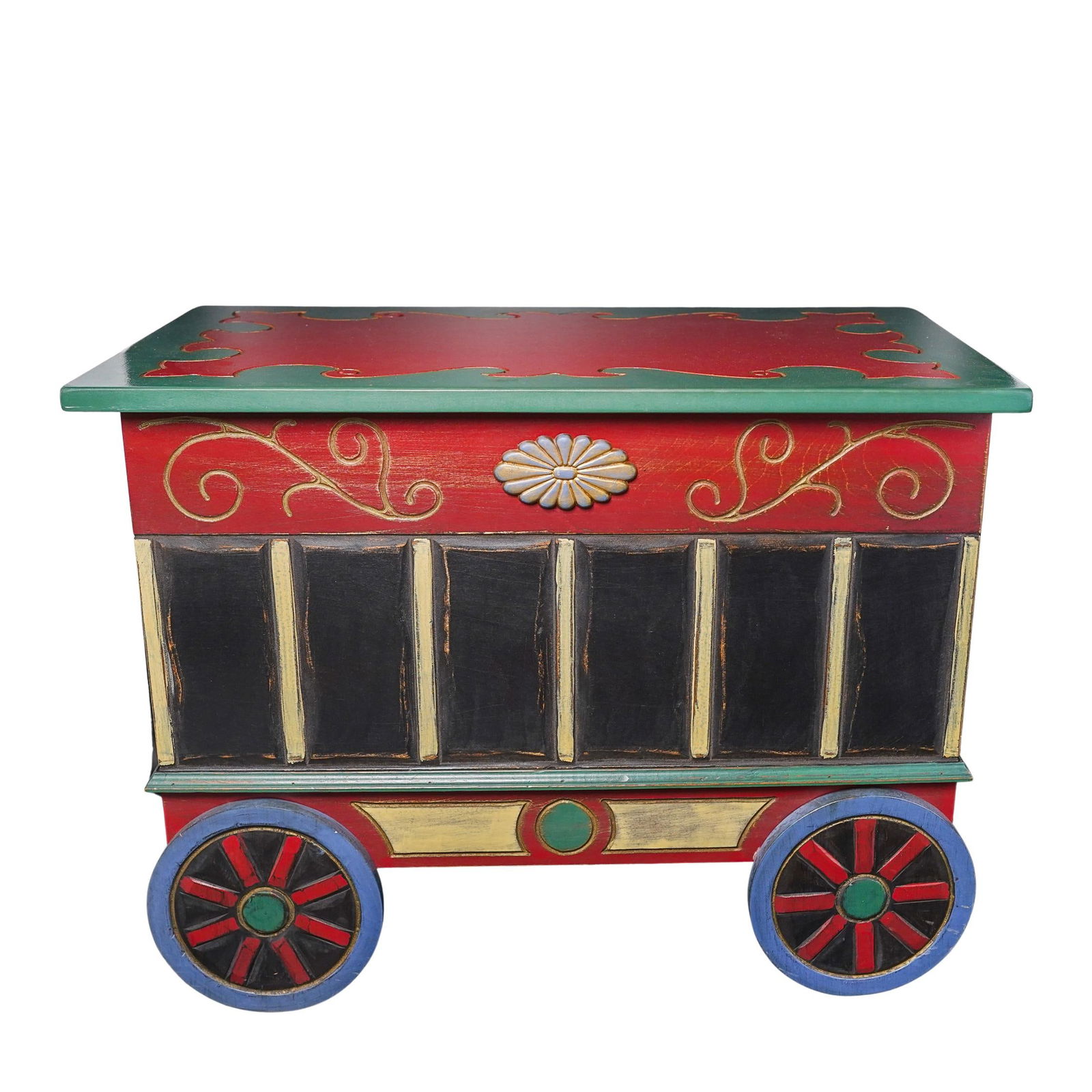 Folk Art Style Circus Wagon Chest (1 of 8)