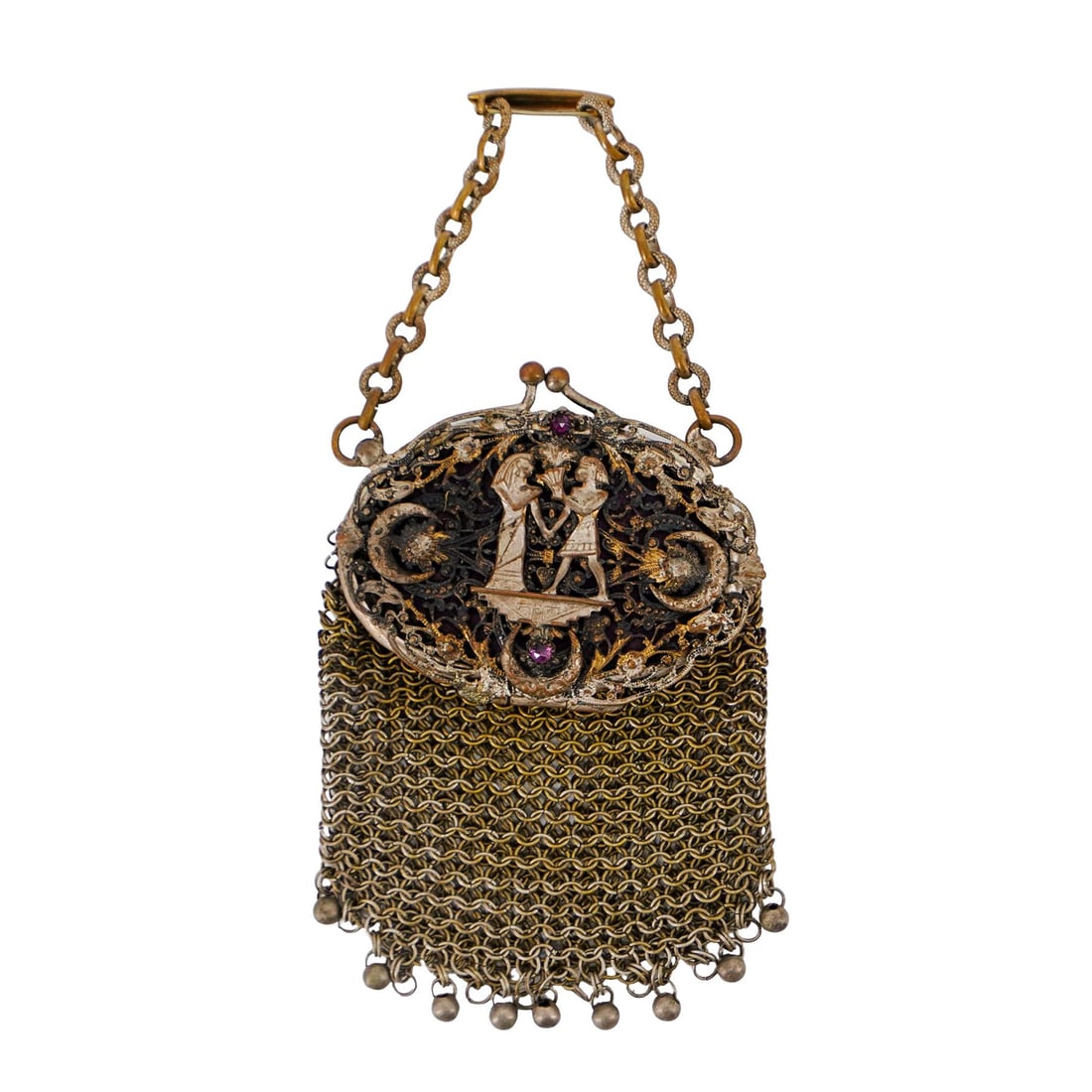 Antique Amethyst Sterling Silver Coin Wallet (1 of 6)