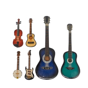 (6 pcs) Miniature String Instruments