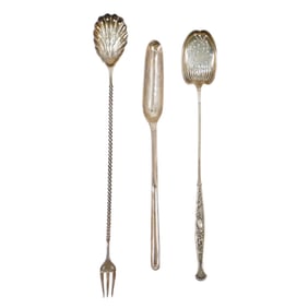 (3 Pc) Antique Sterling Silver Spoons