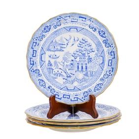 (4 Pcs) Tiffany & Co. Collection of Copeland’s China Porcelain Plates