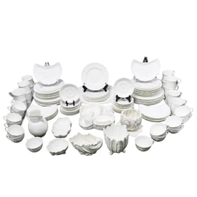 (112 Pcs) Coalport & Wedgwood "Country Wave" Porcelain China Set