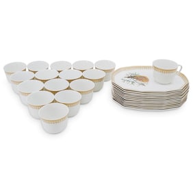 (29 Pcs) Bird of Paradise Portugal Plates & Cups Collection