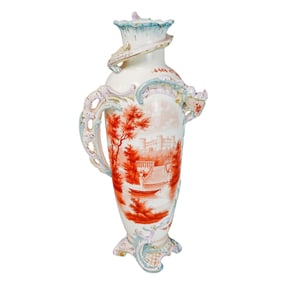 Antique Royal Bonn Porcelain Tall Vase