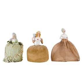 (3 Pcs) Antique Porcelain Pin Dolls Collection