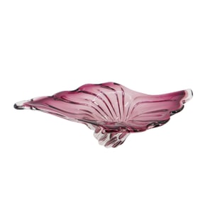 Large Art Glass Wave Bowl