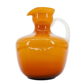 Empoli Opalina Fiorentina Amber Jug