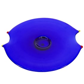 Jiri Suhajek Czech Cobalt Glass Centerpiece