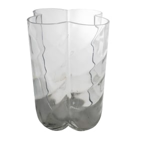 Clear Glass Quatrefoil Vase