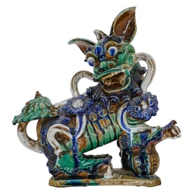 Vietnamese Porcelain Foo Dog Statue