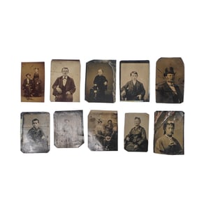 (10 Pc) Antique Tintype Photographs