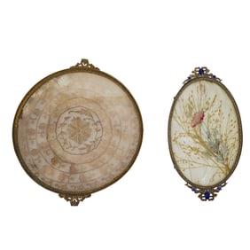 (2 Pcs) French Art Nouveau Vanity Trays