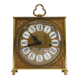Vintage German Brass Mantel Clock