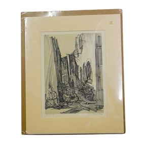 (11 pcs) Saul Raskin (1878-1966, Russian/American) Etchings of Jewish Life