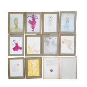 Auguste Rodin (French, 1840-1917) 10 Unpublished Drawings Lithographs