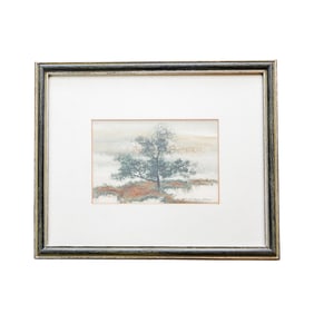 C. Winterle Olson (American) Signed Tree Watercolor Painting